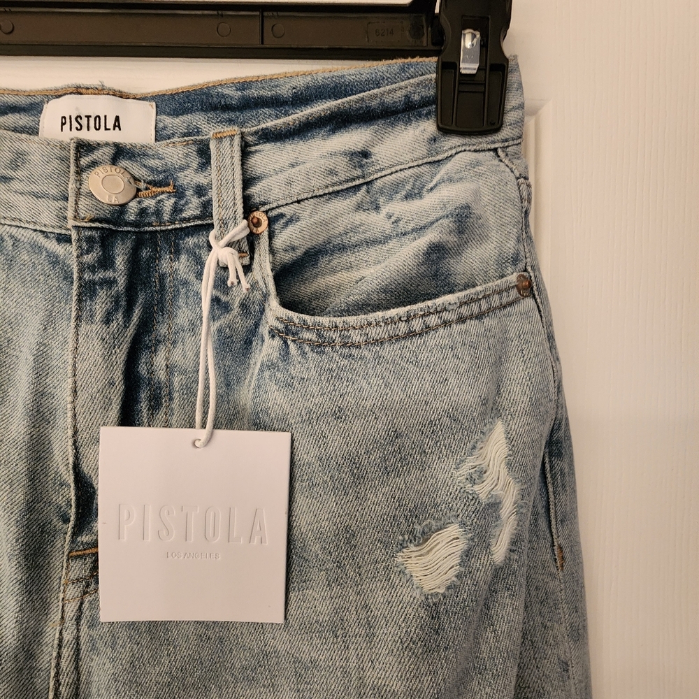 PISTOLA Presley High Rise Relaxed Roller Jeans in By My Side Size 26 - Picture 9 of 16